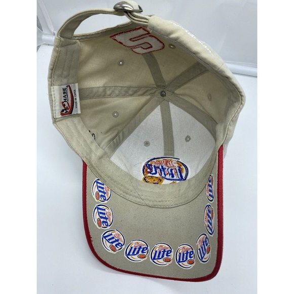Rusty Wallace 2 Miller Lite Nascar Baseball Hat Cap Strapback Tan Beige Khaki - Picture 7 of 14
